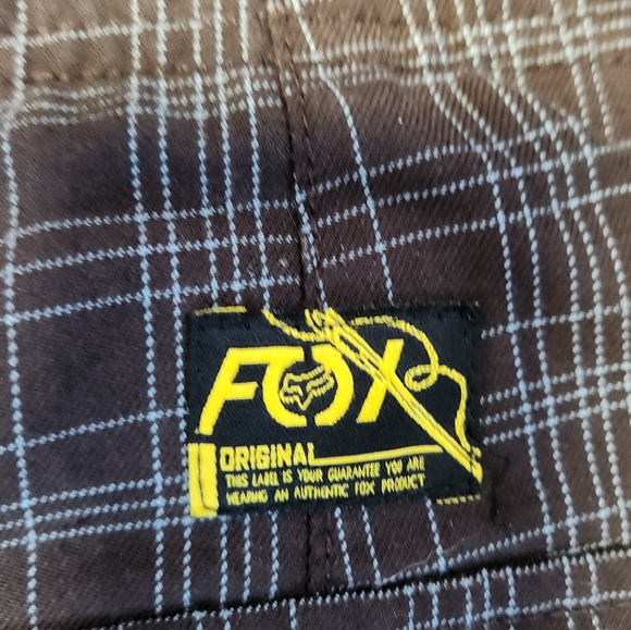 Mens Fox Black and Blue Plaid Shorts sz 38 - Picture 7 of 9